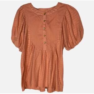 Anthropologie Puff Sleeve Cottagecore Summer Blouse